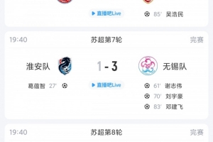 无锡6轮不败紧追榜首，盐城仅差1分；镇江6连败继续垫底，得分仍为0