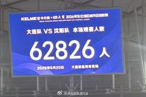 东北超大连对阵沈阳观赛人数达62826人，创业余联赛苏超62329人新纪录