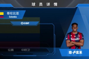 博人中卫卢库米集锦：防守沉稳的出球中卫 回追速度一般