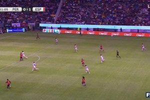 丝滑配合！罗德里中圈长传给到费兰，后者下底助攻佩德里破门！