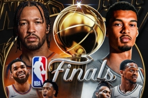 NBA官方明日8点30分开启总决赛G1预热海报发布